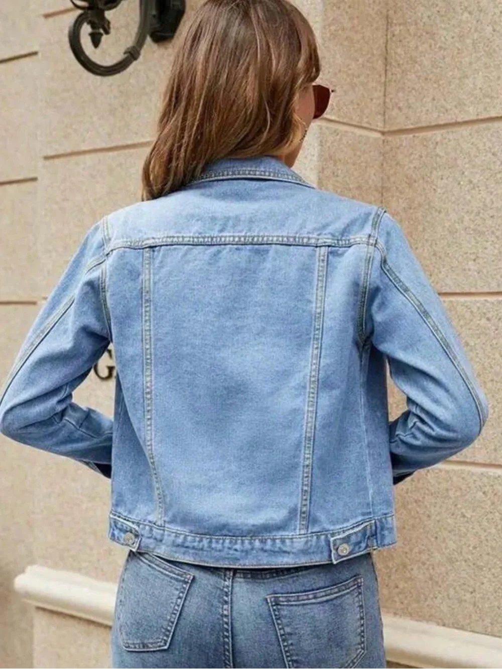 Denim Jacket Classic Light Blue Denim Jacket - Women's Jean Coat